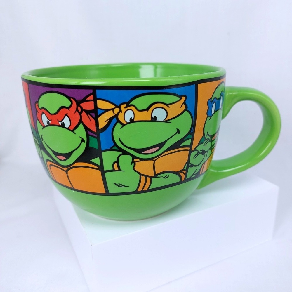 Teenage Mutant Ninja Turtles Large Mega‎ Coffee/Soup Mug Cup 24oz Red Green 2013